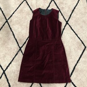 Gap Red Velvet Mini Dress